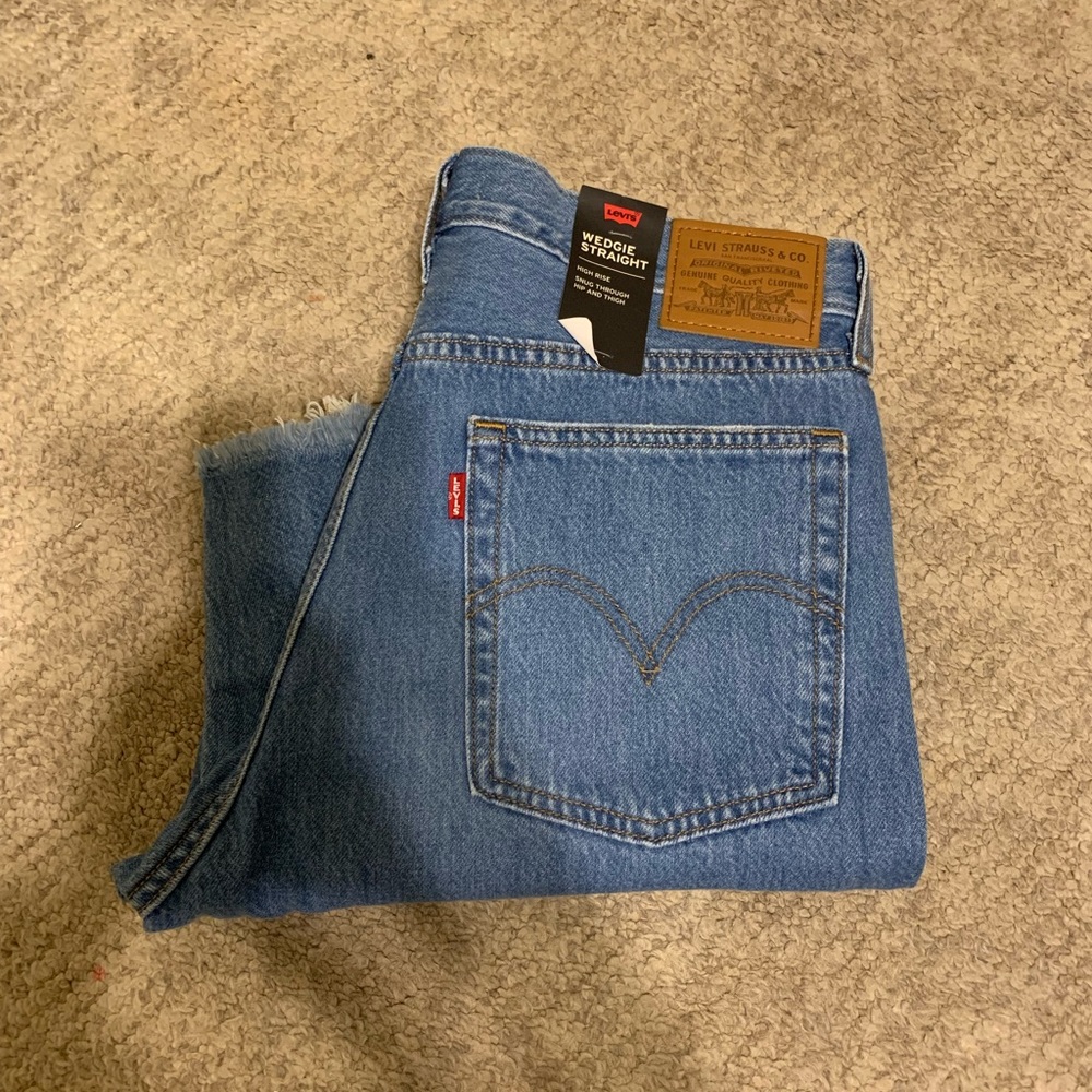 Levi wedgie straight high rise jeans